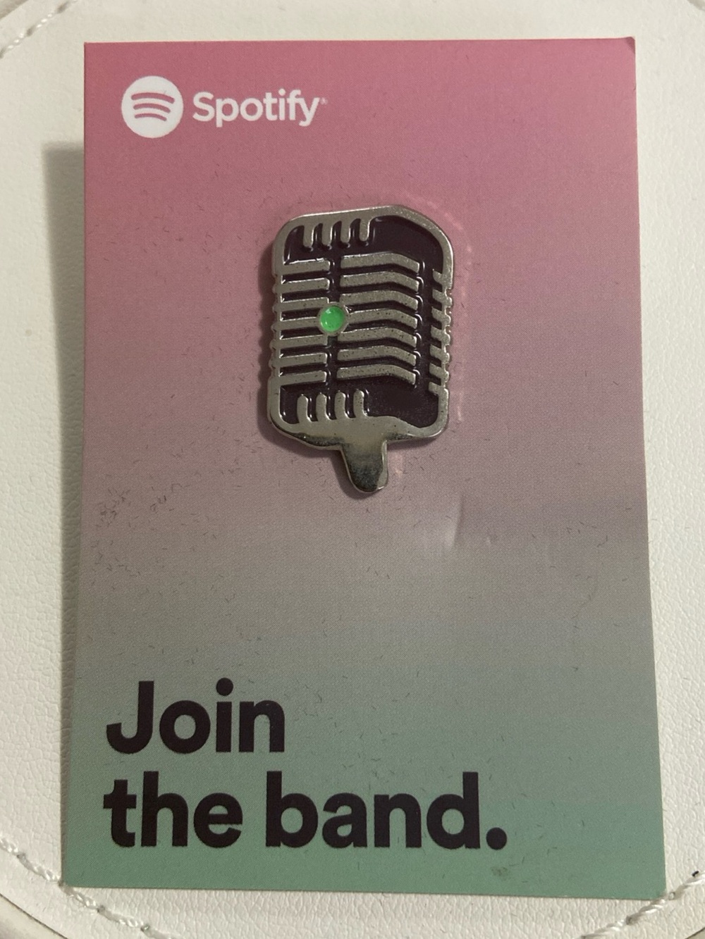 Collectable Spotify Microphone Enamel Pin